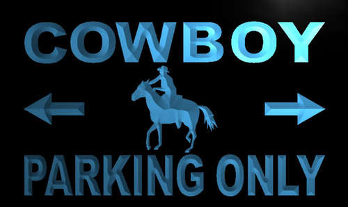 Cowboy Parking Only Neon Light Sign